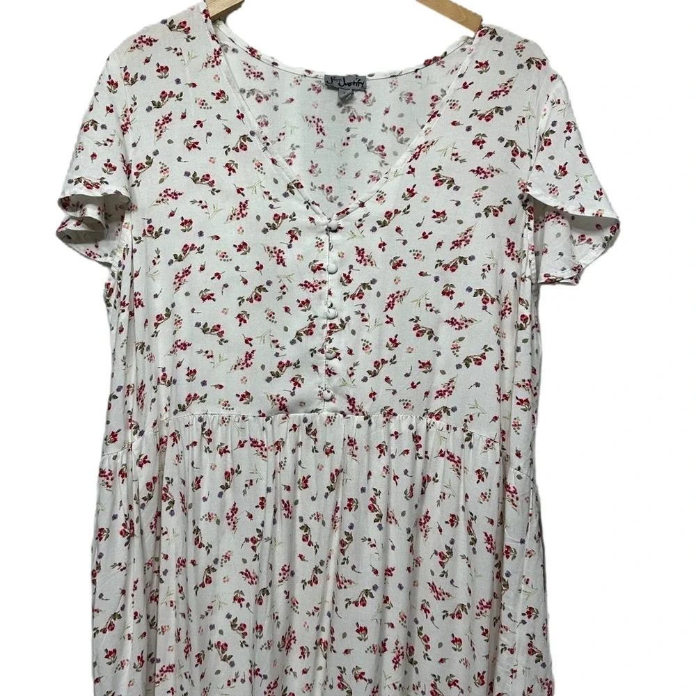 J for Justify Floral Dress 1X Boho Cottagecore Country Western Style Dress - Picture 5 of 16